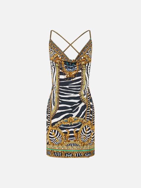 CAMILLA DRAPE JERSEY MINI DRESS ZIG ZAG ZOO