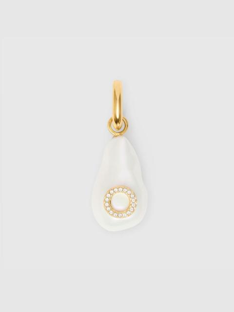 Burberry ‘O’ Crystal and Resin Pearl Letter Charm – Online Exclusive
