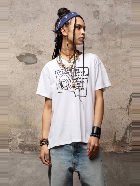 【R13】 Doodle Boy Print Short Sleeve T-shirt - White Футболка R13 kurt doodle boy t white 9153231055 - купить в
