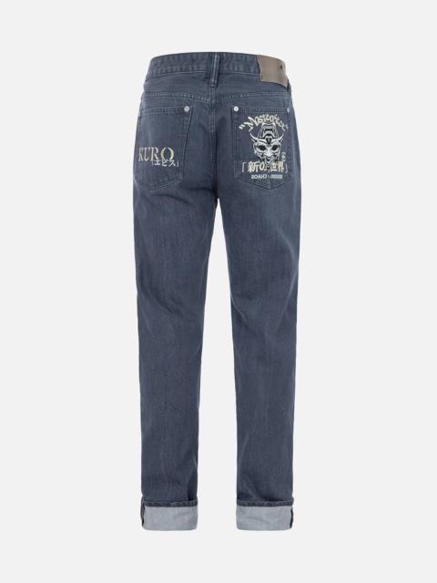 EVISU Hannya Embroidered Carrot Fit Jeans #2017