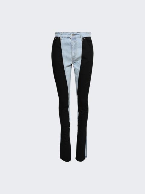 MUGLER Bi-color Skinny Jeans Tokyo Blue And Black