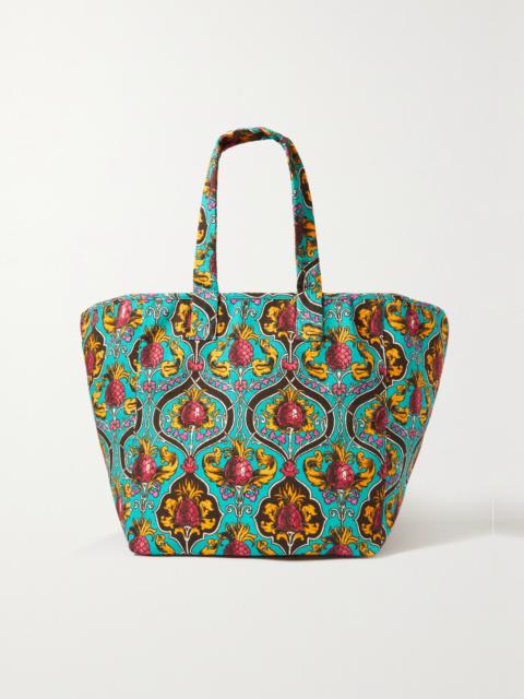 La DoubleJ Reversible Printed Stretch-cotton Tote