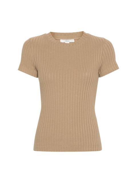 short-sleeve ribbed T-shirt