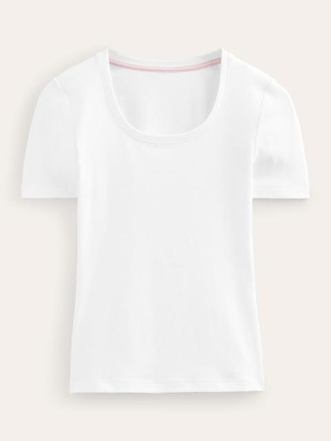 BODEN Essential Jersey T-Shirt-White