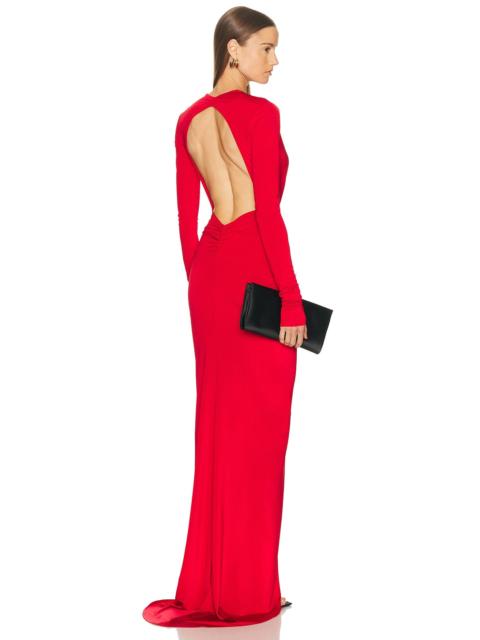 THE ANDAMANE Zelda Deep V Neck Maxi Dress