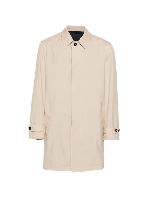 Brioni single-breasted mid-length parka