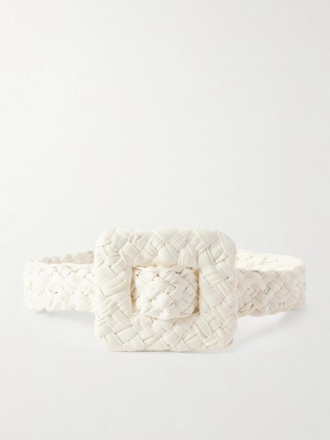 Bottega Veneta Solo Intrecciato Leather Belt