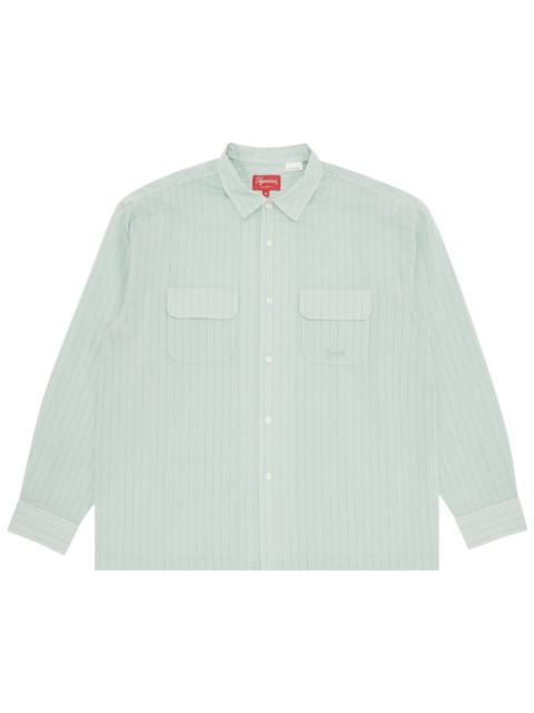 Supreme Supreme Pinstripe Linen Shirt 'Light Blue'