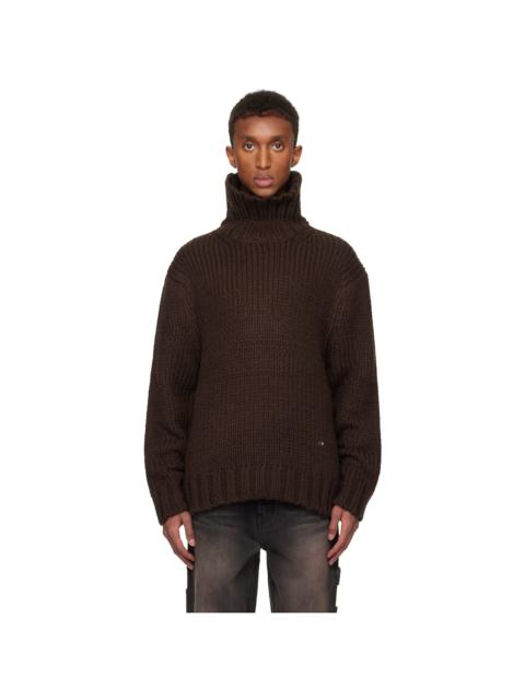We11done Brown Chunky Turtleneck