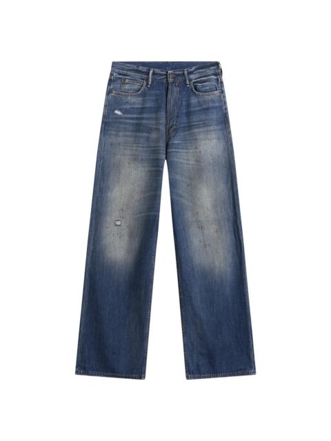Acne Studios Acne Studios 1981 Mid Blue Trafalgar Wash Wide Leg Jeans