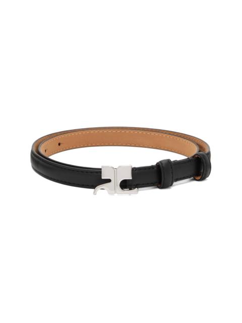 courrèges Black 15MM AC Leather Belt