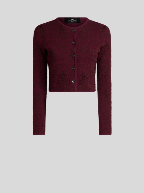 Etro CROPPED JACQUARD CARDIGAN WITH MEDALLION MOTIF