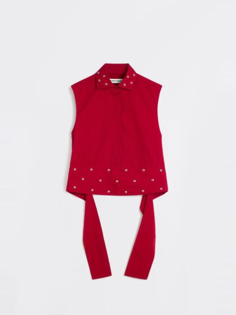 Our Legacy Girdle Top Lipstick Red Super Poplin