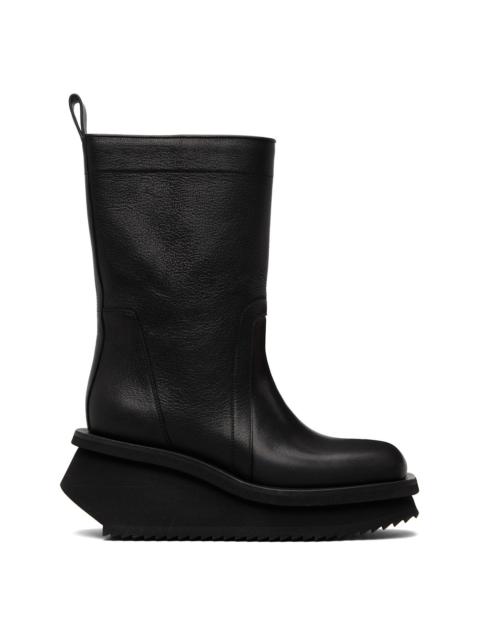 Rick Owens Black Temple Low Factory Pull On Boots