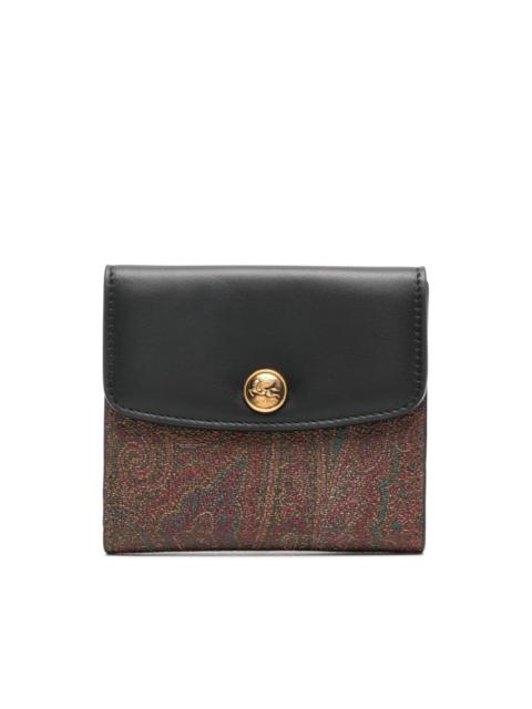 Etro paisley textured leather wallet