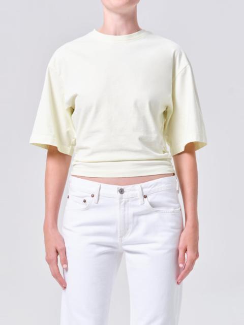 AGOLDE SHARI TEE IN LEMON DROP