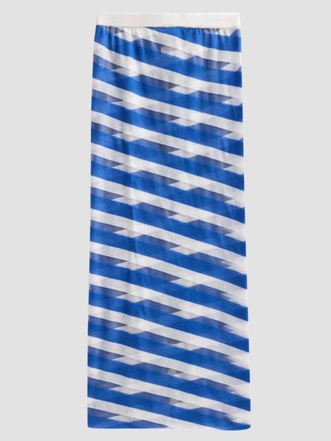 Stella McCartney Women's Graphic Sheer Striped Midi Skirt - Multicolor