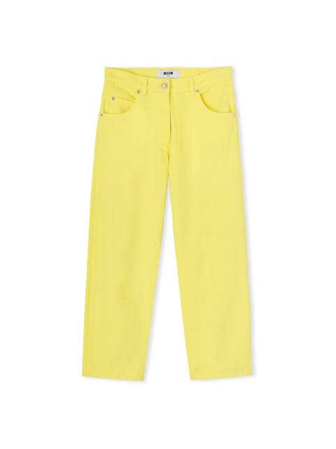 MSGM Solid color Bull pants with straight legs