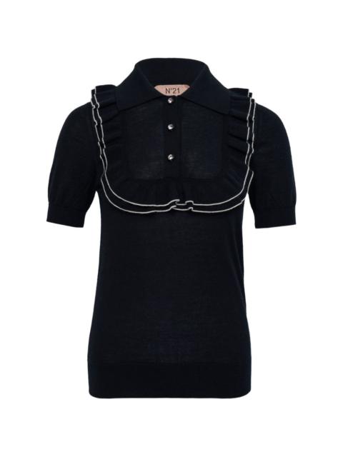N°21 button fastening ruffles polo