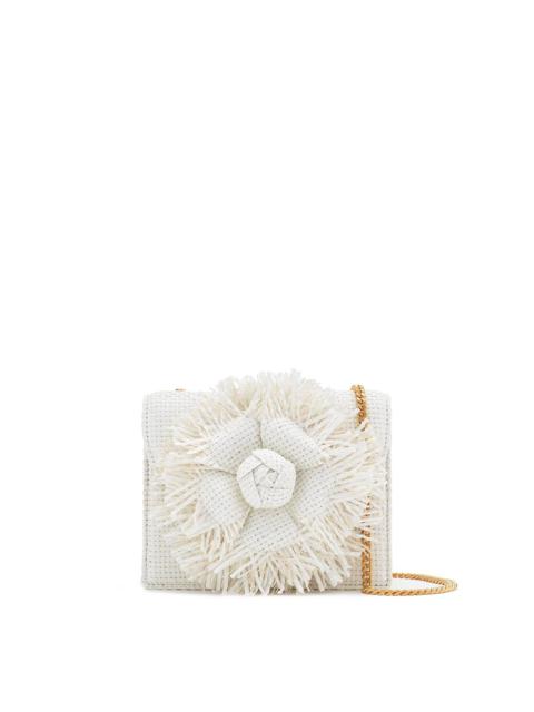 Oscar de la Renta WOVEN RAFFIA MINI TRO BAG