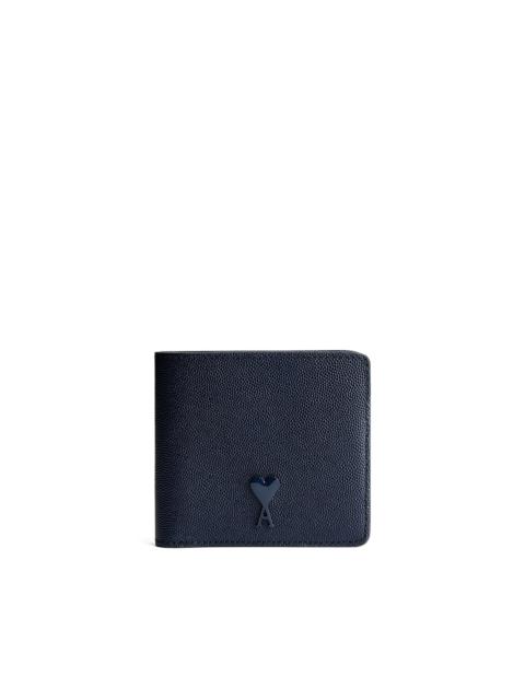 AMI Paris logo-plaque leather wallet