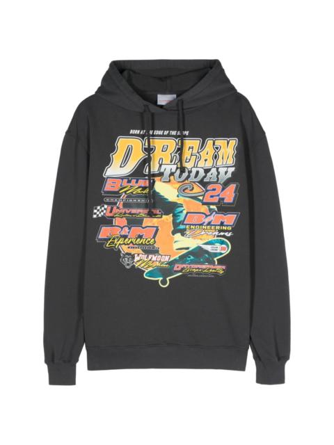 graphic-print cotton hoodie