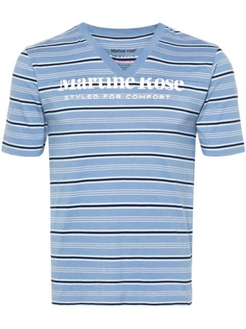 Martine Rose logo-print striped T-shirt