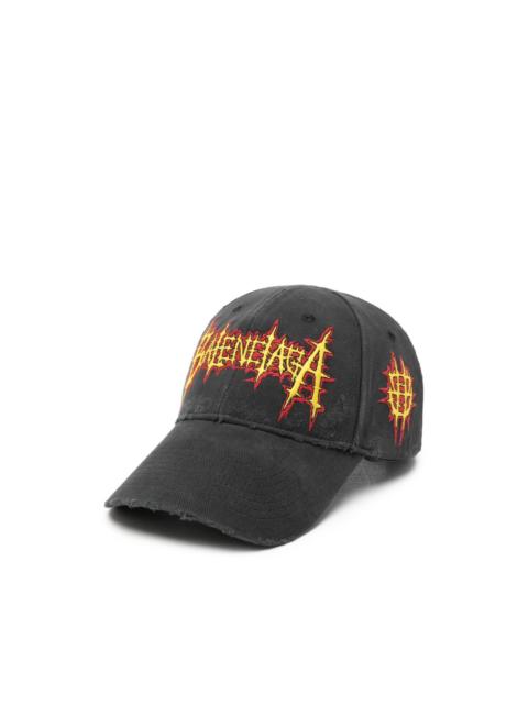 embroidery distressed baseball cap