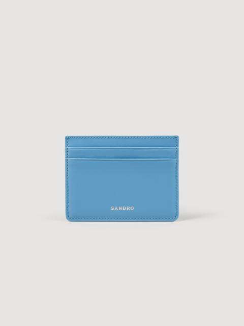 Sandro Smooth leather card holder