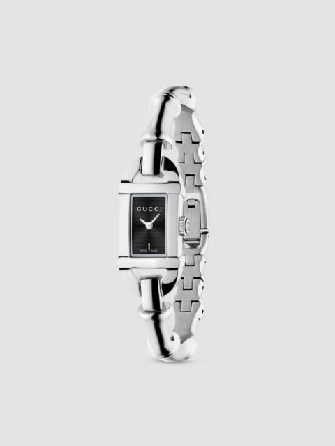 GUCCI Women's Bamboo Stainless Steel Bracelet Watch/22MM x 17MM - Silver Black