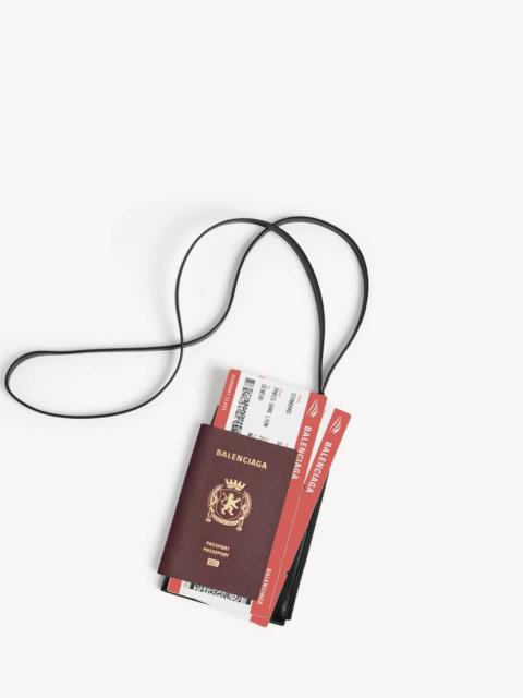 BALENCIAGA Men's Passport Phone Holder in Burgundy