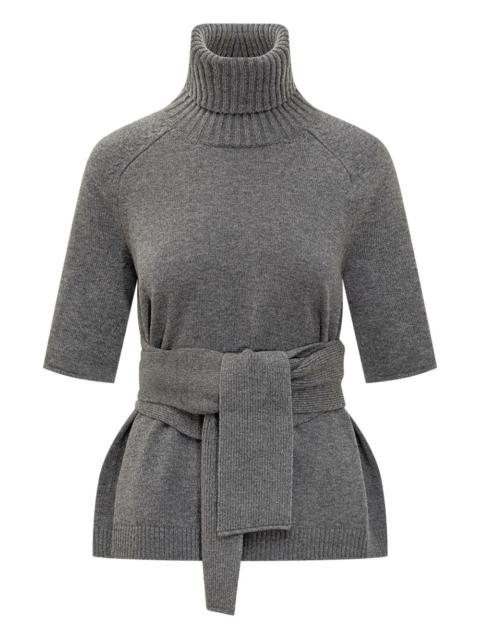 Lanvin turtleneck belted top