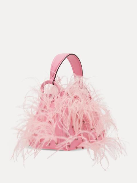 Oscar de la Renta OSTRICH FEATHER O HANDLE BAG