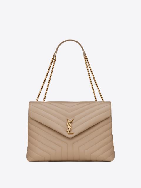 loulou large chain bag in matelassé "y" leather