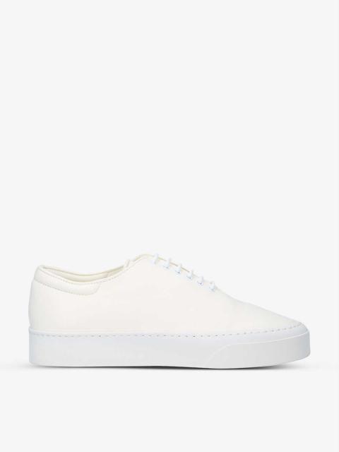 Marie H lace-up leather trainers
