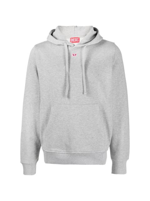 logo-patch cotton hoodie