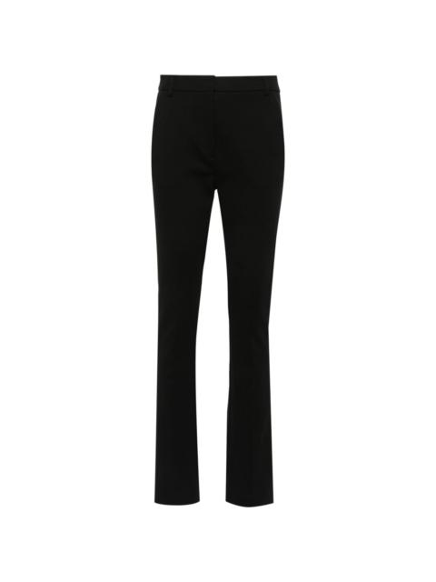 slim-fit cotton trousers