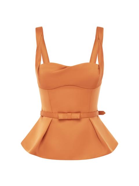 LEO LIN Georgia Peplum Top orange