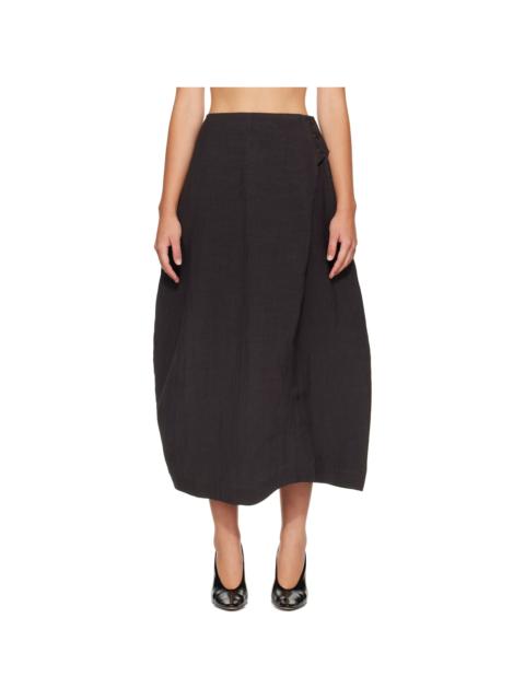 Studio Nicholson Brown Bryde Midi Skirt