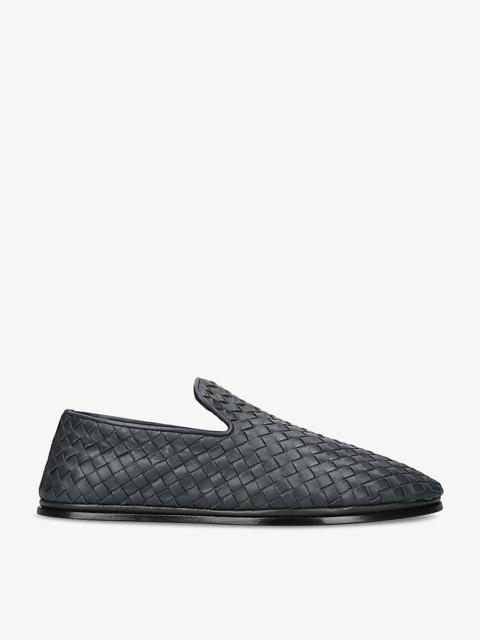 Weave Intrecciato leather loafers