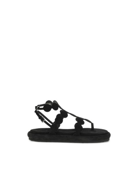 Pierre Hardy geometric cage suede sandals