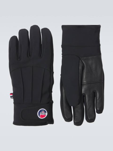 Fusalp Glacier leather-trimmed ski gloves