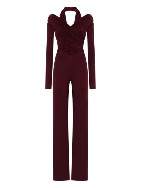 THE ANDAMANE Yvonee draped halterneck jumpsuit