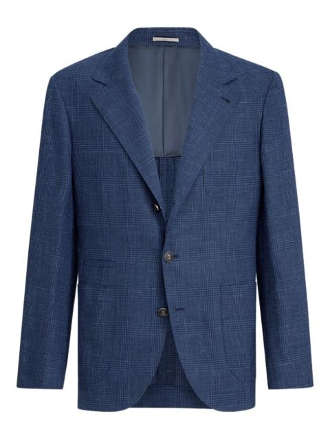 Brunello Cucinelli Prince of Wales patch-pocket blazer