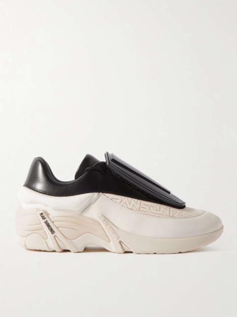 Raf Simons Antei Shell and PVC-Trimmed Leather Sneakers