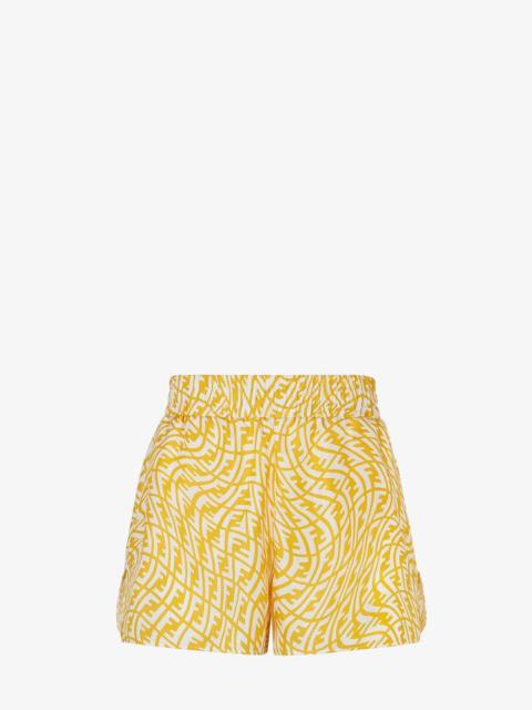 FENDI Yellow silk pants