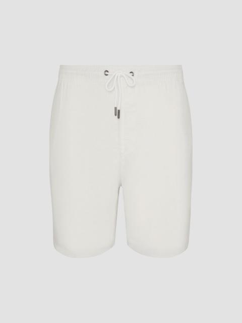 onia Men's Stretch Linen-Blend Drawstring Shorts - White