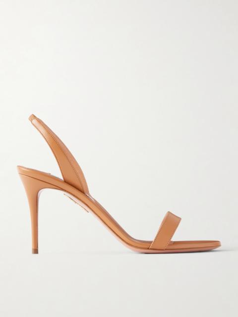 AQUAZZURA So Nude 85 Leather Slingback Sandals