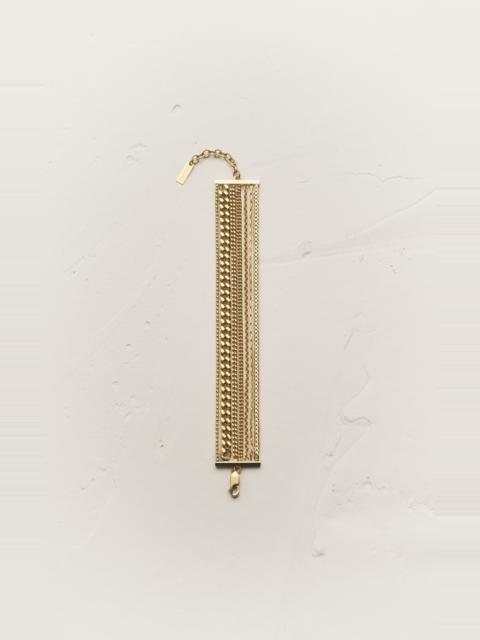 SAINT LAURENT MULTI-CHAIN BRACELET IN 18K YELLOW GOLD
