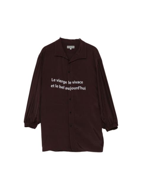 Yohji Yamamoto SLOGAN-PRINT SHIRT